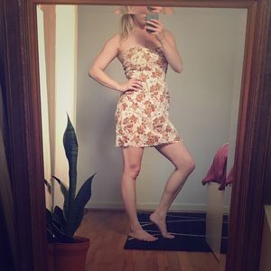 Cute floral strapless sundress